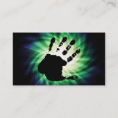 手クールプリント；手印刷 名刺 (裏面)