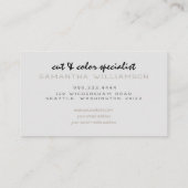 手コンテンポラリー描きイメージ美容師 名刺 (裏面)