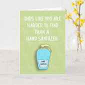 手サニタイザパパより見つけにくいユーモアのある。 カード (黄色い花)