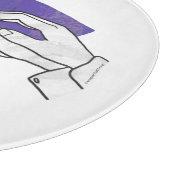 手シルエットアンテータパープル カッティングボード (角)