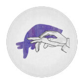 手シルエットアンテータパープル カッティングボード (正面)