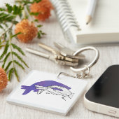 手シルエットアンテータパープル キーホルダー (正面右)