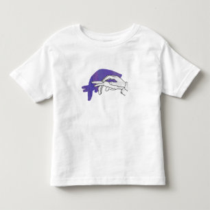 手シルエットアンテータパープル トドラーTシャツ