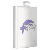 手シルエットアンテータパープル フラスク (右)