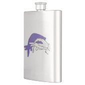 手シルエットアンテータパープル フラスク (左)