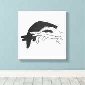 手シルエットアンテータ キャンバスプリント (インサイチュ (ウッドフロア))