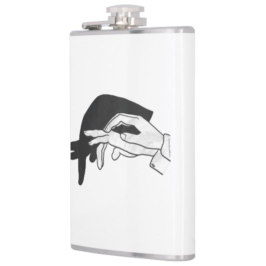 手シルエットアンテータ フラスク (左)