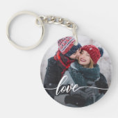 手シンプルで書いたラブフォト キーホルダー (正面)