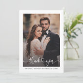 手シンプルモダンで書いた写真サンキューカード サンキューカード (スタンド正面)