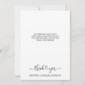 手シンプルモダンで書いた写真サンキューカード サンキューカード (裏面)