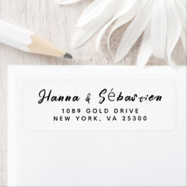 手シンプルモダンスケッチ文字 ラベル