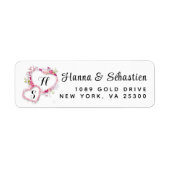 手シンプルモダンスケッチ文字 ラベル (正面)