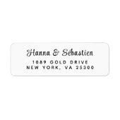 手シンプルモダンスケッチ文字 ラベル (正面)