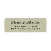 手シンプルモダンスケッチ文字 ラベル (正面)