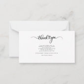 手シンプル入力タイポグラフィありがとう ノートカード (裏面)