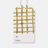 手シンプル引き金ゴールドフェイクグリッター休日 ギフトタグ (正面)