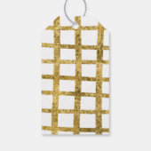 手シンプル引き金ゴールドフェイクグリッター休日 ギフトタグ (裏面)