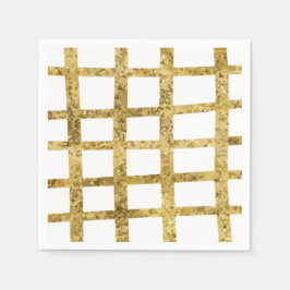 手シンプル引き金ゴールドフェイクグリッター休日 スタンダードカクテルナプキン