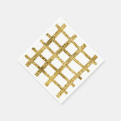 手シンプル引き金ゴールドフェイクグリッター休日 スタンダードカクテルナプキン (角)