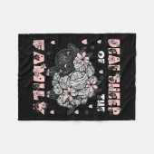 手ジェスチャー手手手手話言語難聴に対応 フリースブランケット (正面(横))