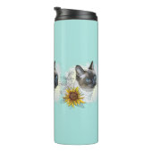 手スケッチおもしろいかわいいタイ猫の花 タンブラー (回転右)