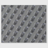 手スケッチおもしろいふわふわ黒毛色のブリティッシュ猫。 ラッピングペーパー (フラット)