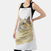 手スケッチおもしろいフワフワのラグドール猫 エプロン (インサイチュ)