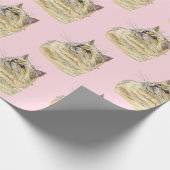 手スケッチおもしろいフワフワのラグドール猫 ラッピングペーパー (角)