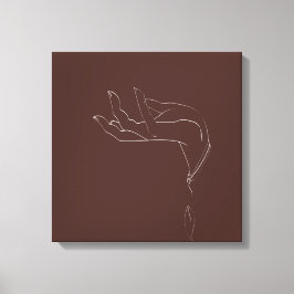 手スケッチデザイン線 キャンバスプリント