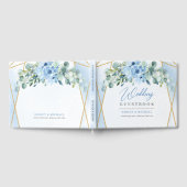 手スケッチブルゴーニュフローラアーチ結婚金ゴールド ゲストブック (全面)