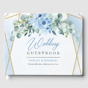 手スケッチブルゴーニュフローラアーチ結婚金ゴールド ゲストブック