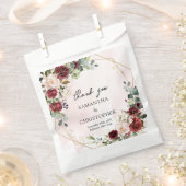 手スケッチブルゴーニュフローラ金ゴールド結婚セージ フェイバーバッグ (クリップ留めされた状態)