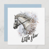 手スケッチ馬と植物装飾用クッション (正面/裏面)