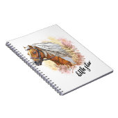 手スケッチ馬と植物 ノートブック (右側)