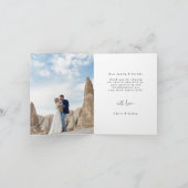 手スタイリッシュでレタ結婚ーの2枚ありがとう カード (内部)