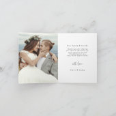 手スタイリッシュでレタ結婚ーの2枚ありがとう カード (内部)