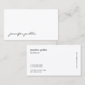 手スタイリッシュモダンスクリプトプロフェッショナルシンプル 名刺 (正面/裏面)