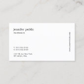 手スタイリッシュモダンスクリプトプロフェッショナルシンプル 名刺 (裏面)