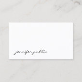 手スタイリッシュモダンスクリプトプロフェッショナルシンプル 名刺 (正面)