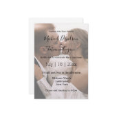 手スタイリッシュモダン結婚跡の色が消えた写真 ノートカード (正面/裏面インサイチュ)