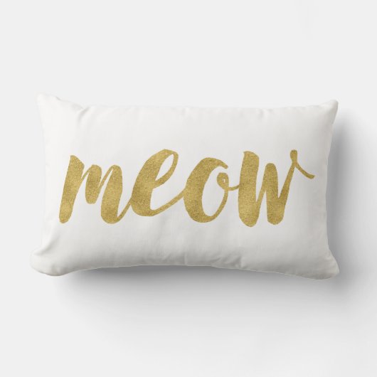 手スタイリッシュレタミュー子猫の装飾 ランバークッション (正面)