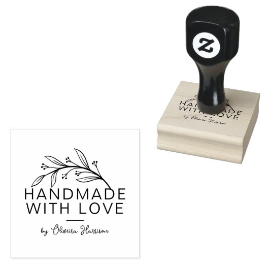 手スタイリッシュ作りパーソナライズされたの緑 ラバースタンプ (押印)