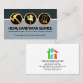 手スタイリッシュ利屋アイコン列レイヤーホーム修復 名刺 (正面/裏面)