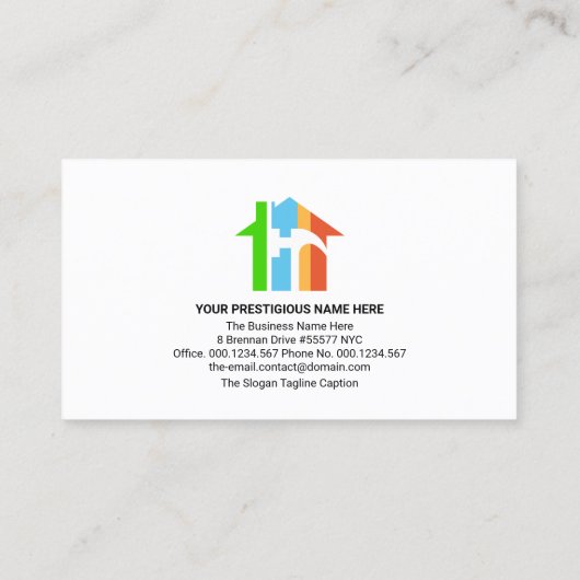 手スタイリッシュ利屋アイコン列レイヤーホーム修復 名刺 (裏面)