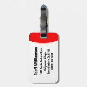 手ストップを離す名警告前の荷物タグ ラゲッジタグ (裏面縦)