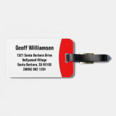 手ストップを離す名警告前の荷物タグ ラゲッジタグ (裏面横)