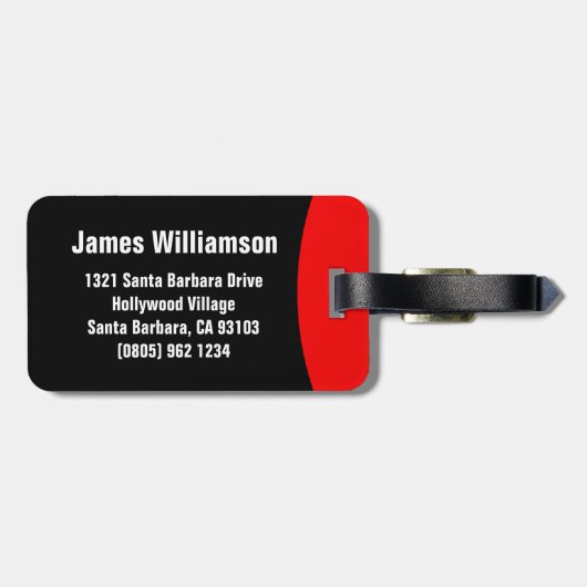 手ストップを離す名警告前の荷物タグ ラゲッジタグ (裏面横)