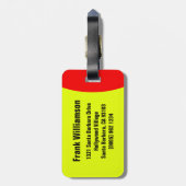 手ストップを離す名警告前の荷物タグ ラゲッジタグ (裏面縦)