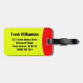 手ストップを離す名警告前の荷物タグ ラゲッジタグ (裏面横)