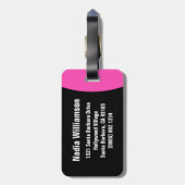 手ストップオフのピンクの女の警告子の名前の荷物タグ ラゲッジタグ (裏面縦)